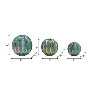 IVYPARK SET OF 3 BLUE ORBS 6 (IN) 10