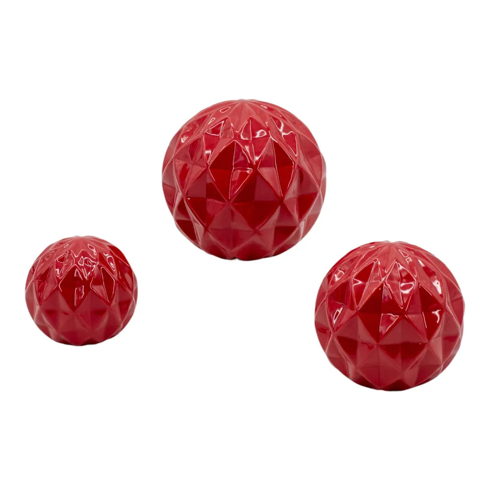 NEWTONGATE SET OF 3 RED DECOR 6 (IN)