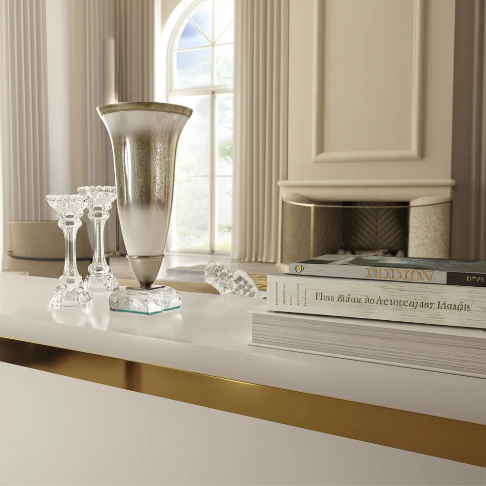 DAMIENVIEW SILVER GLASS VASE 15 (IN)