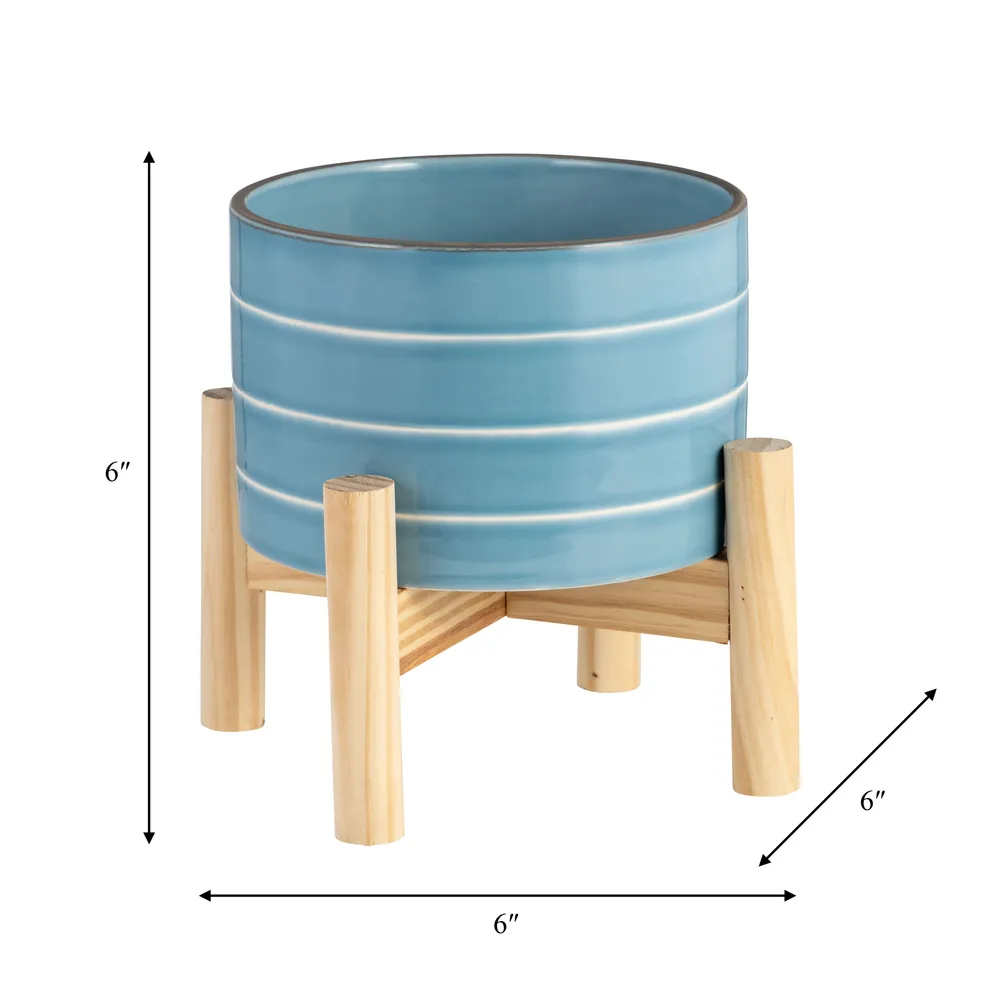 ALDERRUN BLUE PLANTER 6 (IN)