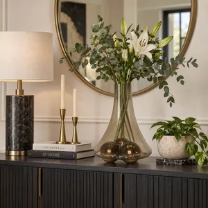 BAYSTONE GOLD GLASS VASE 17 (IN) 9