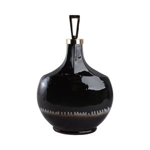 ELMONTGROVE BLACK GLASS VASE 20 (IN) 5