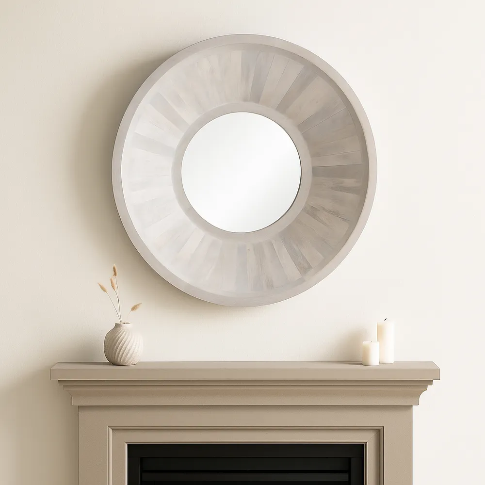 BONDSIDE IVORY MIRROR 36 (IN)