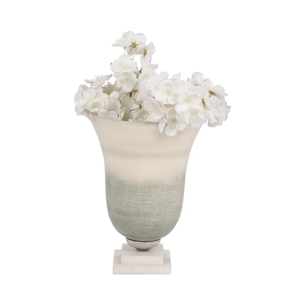 ERWINLAND WHITE GLASS VASE 12 (IN)