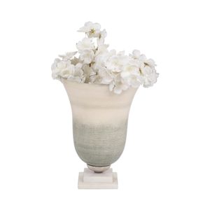 ERWINLAND WHITE GLASS VASE 12 (IN) 3