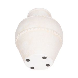 12" TRADITIONAL TEXTURED TERRACOTTA VASE, IVORY 7