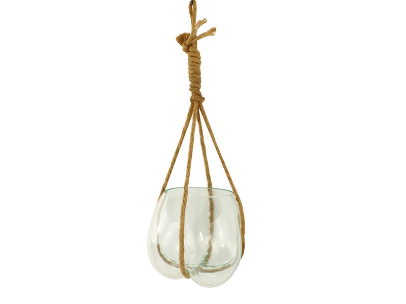 5.9" Hanging Glass Orb with Rope 1