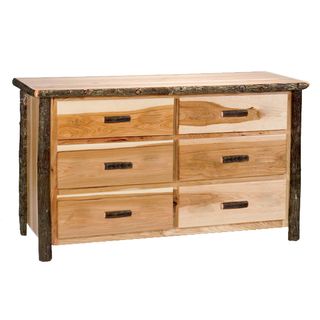 Hickory Log Six Drawer Dresser - Cinnamon - Premium Line