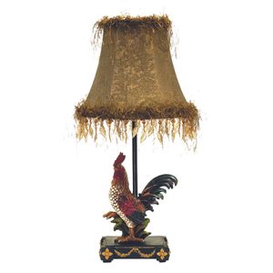 Petite Rooster 19'' High 1-Light Table Lamp - Multicolor 1