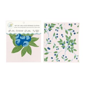 Blueberry Bunch blu Eco Sponge Cloths (Set of 2) 7