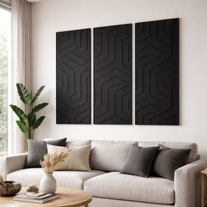 CASPERMOOR SET OF 3 BLACK ART 59 (IN) 2