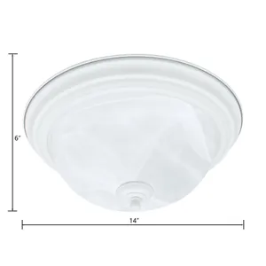 Harmony 14'' Wide 2-Light Flush Mount - White 2