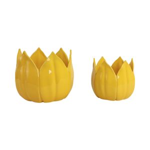 GENTRYWIND SET OF 2 YELLOW PLANTER 10 (IN) 3