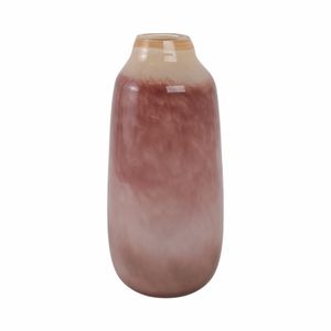 CLYDE PINK GLASS VASE 15 (IN) 4