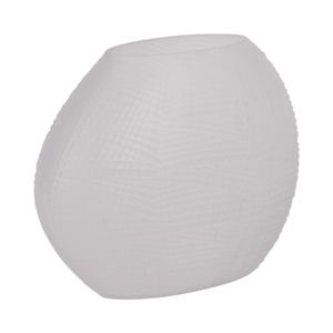 HELTONWELL WHITE GLASS VASE 8 (IN) 4