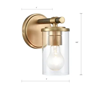 Burrow 5'' Wide 1-Light Vanity Light - Natural Brass 2