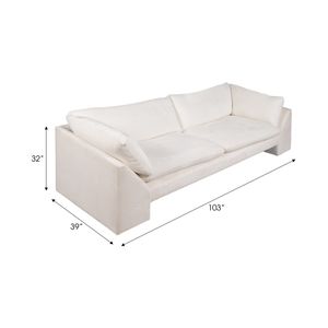 HATTONLAKE WHITE SOFA 32 (IN) 9