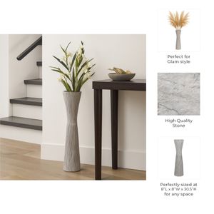 HANKHOLM WHITE VASE 31 (IN) 9