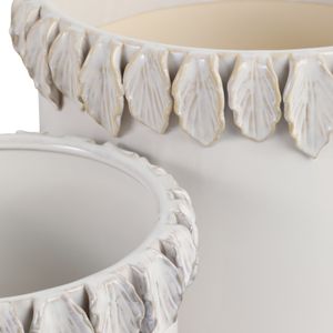 GARLANDWELL SET OF 2 WHITE PLANTER 9 (IN) 8