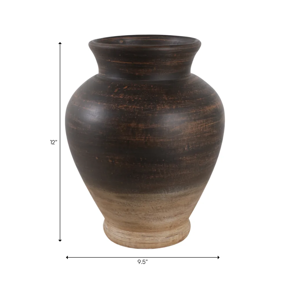 NADIAVIEW BROWN VASE 13 (IN)
