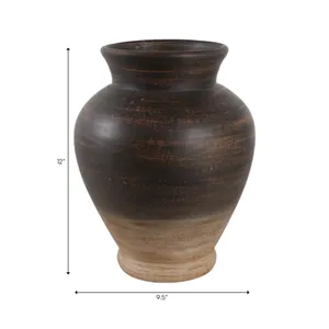 NADIAVIEW BROWN VASE 13 (IN) 9
