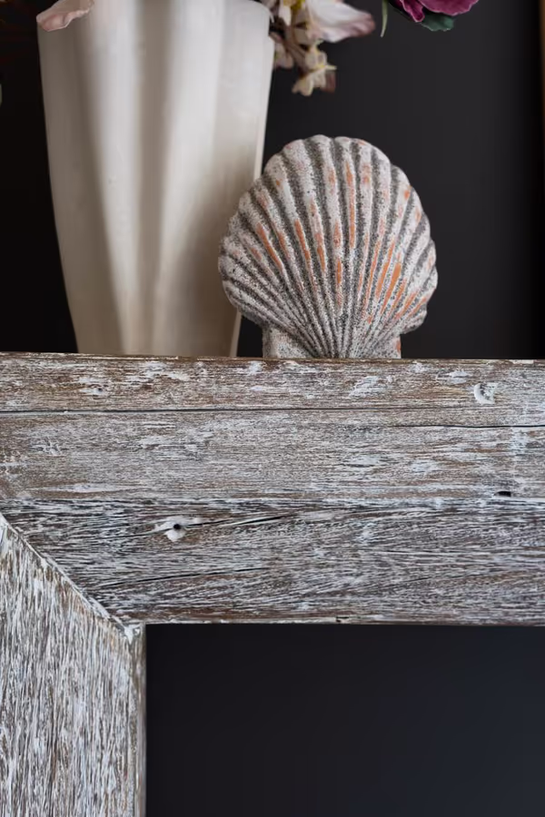 Recycled Whitewashed Wood Console