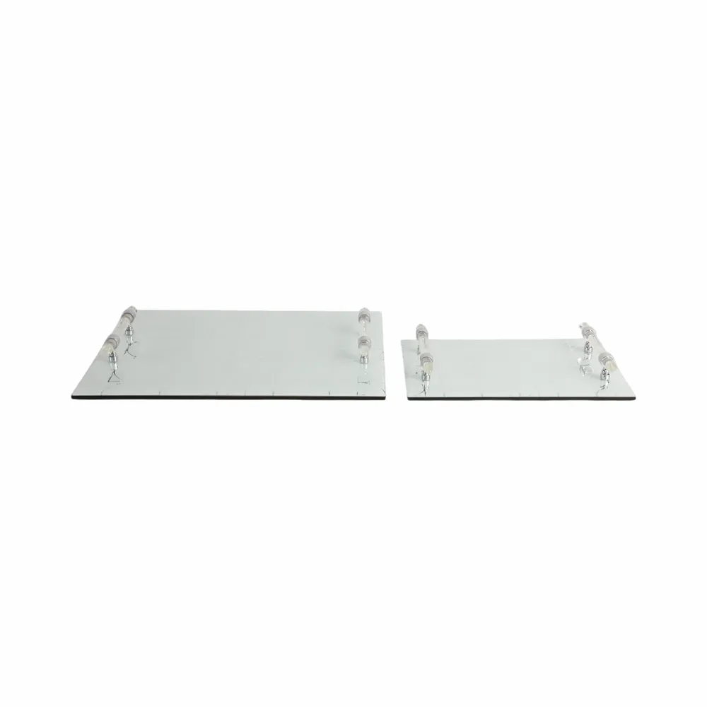 LARKLAND SET OF 2 SILVER TRAY 2 (IN)