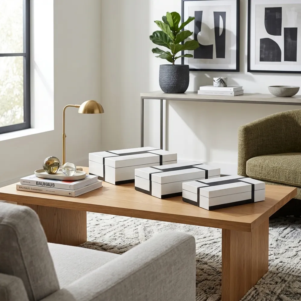 WALT SET OF 3 WHITE BOXES 4 (IN)