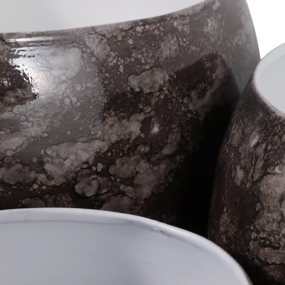 JAKEWICK SET OF 3 BROWN PLANTER 11 (IN)