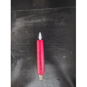 Red Electric Moving Flame LED Candle 5.5in 4