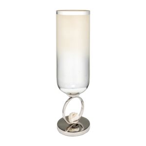 ROCKWIND WHITE GLASS VASE 21 (IN) 3