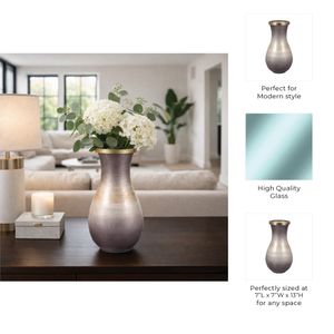 WOODSONBROOK BROWN GLASS VASE 13 (IN) 9