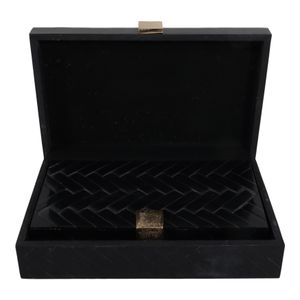 HAZENHOLM SET OF 2 BLACK BOXES 4 (IN) 6