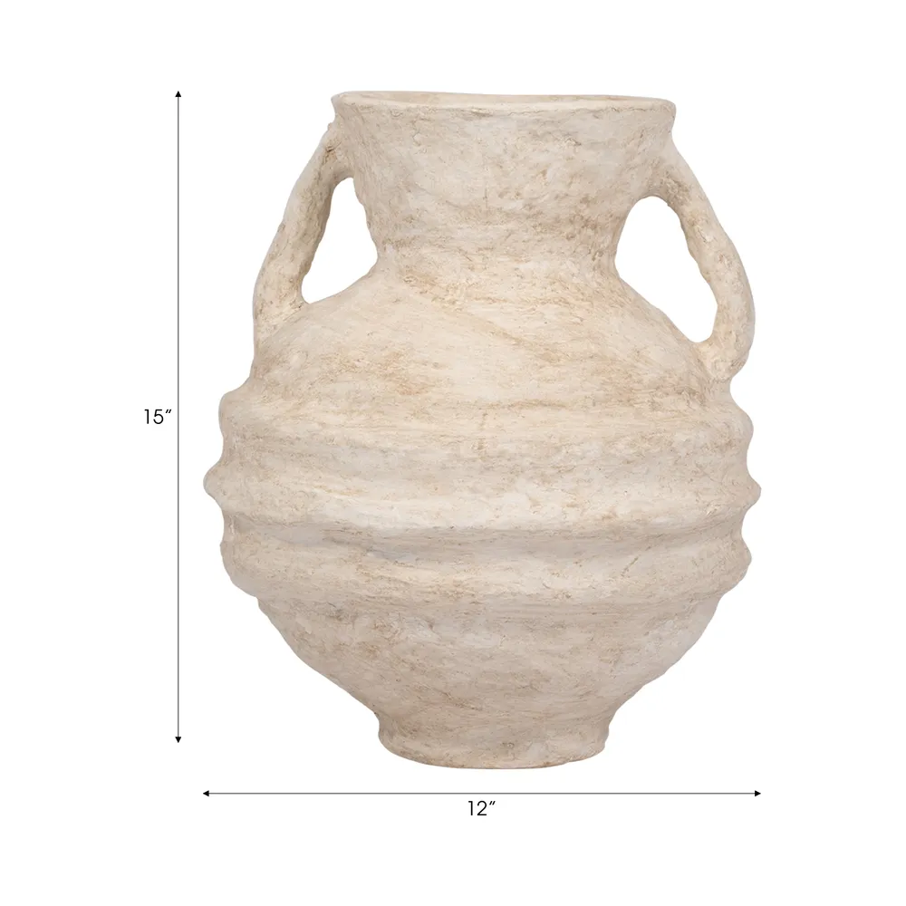FERRIS WHITE VASE 15 (IN)