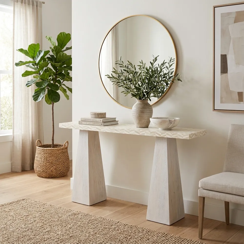 CARLINDALE WHITE CONSOLE 55 (IN)