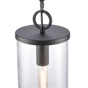 Hopkins 7.25'' Wide 1-Light Outdoor Pendant- Charcoal Black 4