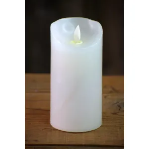 White Timered Moving Flame LED Candle 3x6in 2