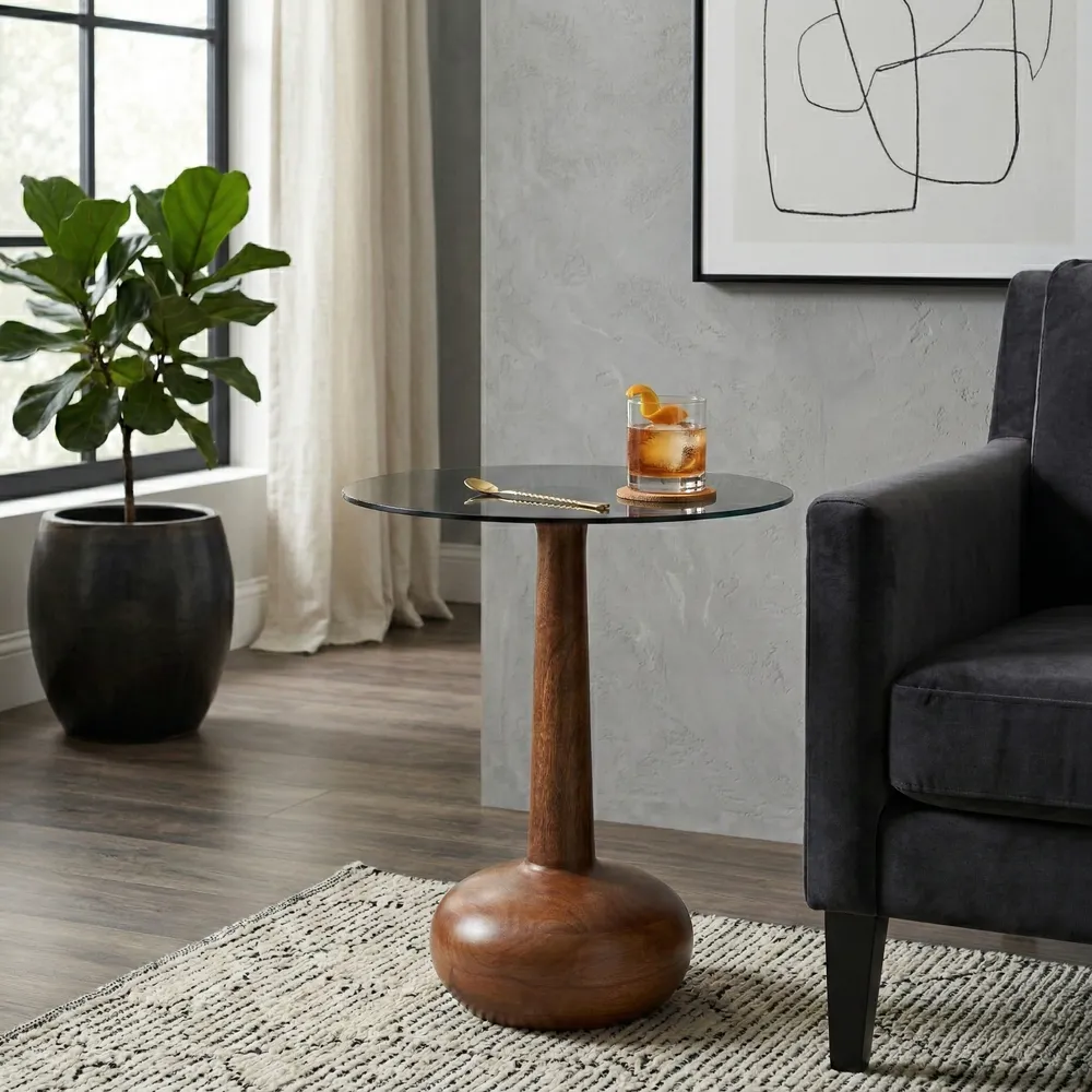 BAKERFIELD BROWN TABLE 21 (IN)