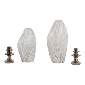 SLATETON SET OF 2 WHITE JARS 13 (IN) 4