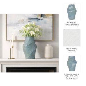 DORSEYSTONE BLUE VASE 17 (IN) 8