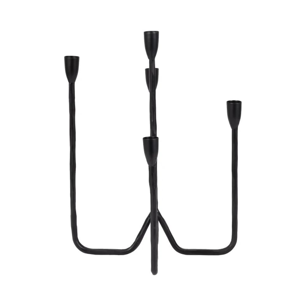 CLARAFIELD BLACK CANDLE HOLDER 17 (IN)