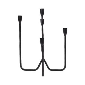 CLARAFIELD BLACK CANDLE HOLDER 17 (IN) 4