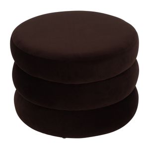 PEARLMILL BROWN OTTOMAN 17 (IN) 4