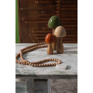 WOOD, 8" CONED MUSHROOM, IVORY 10