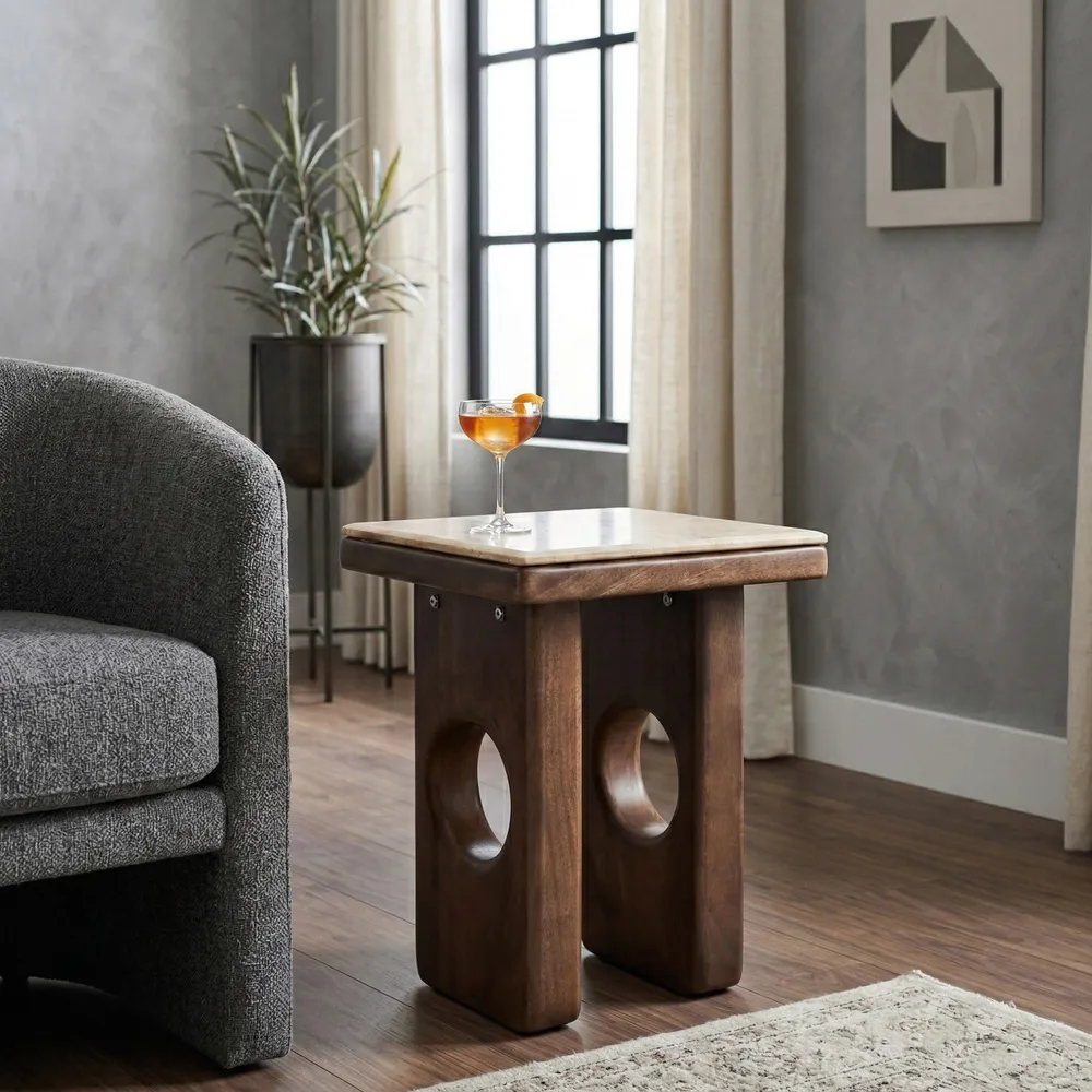 ELWINPARK TAN TABLE 21 (IN)
