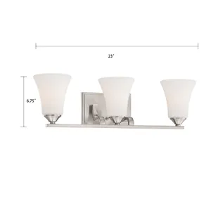 Treme 23'' Wide 3-Light Vanity Light - Brushed Nickel 2