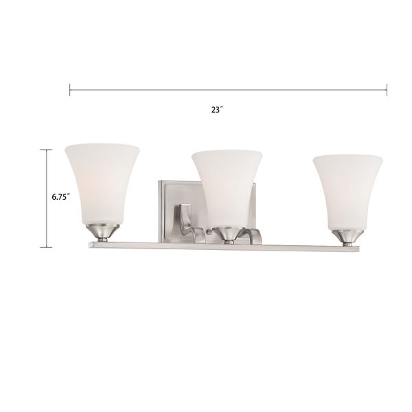 Treme 23'' Wide 3-Light Vanity Light - Brushed Nickel