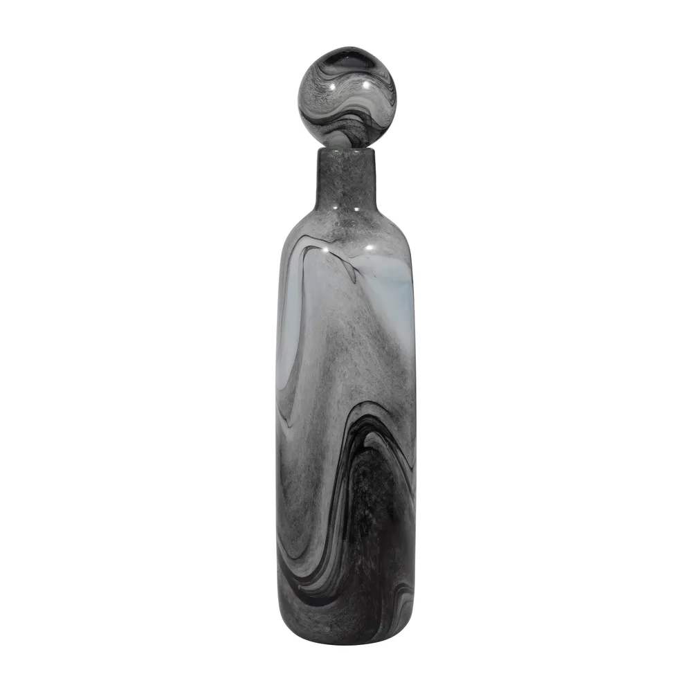 GRIFFINRIDGE GRAY GLASS VASE 22 (IN)