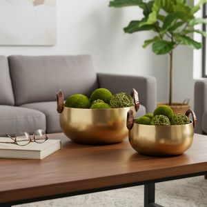 ORIONBURN SET OF 2 GOLD BOWLS 9 (IN) 9