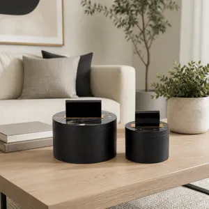 ELROYSIDE SET OF 2 BLACK BOXES 6 (IN) 2